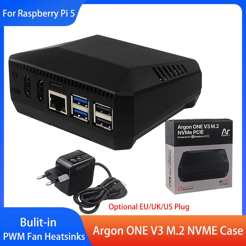 Pi Cooler - Carcasa Argon ONE V3 M.2 NVME,