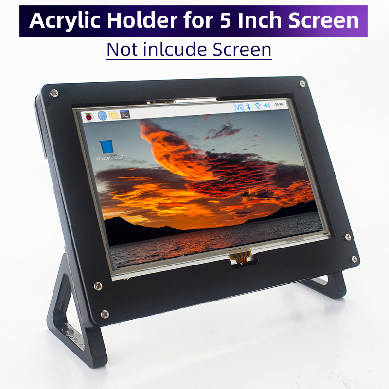 Pi 5 Case - Soporte de acrílico para pantalla táctil