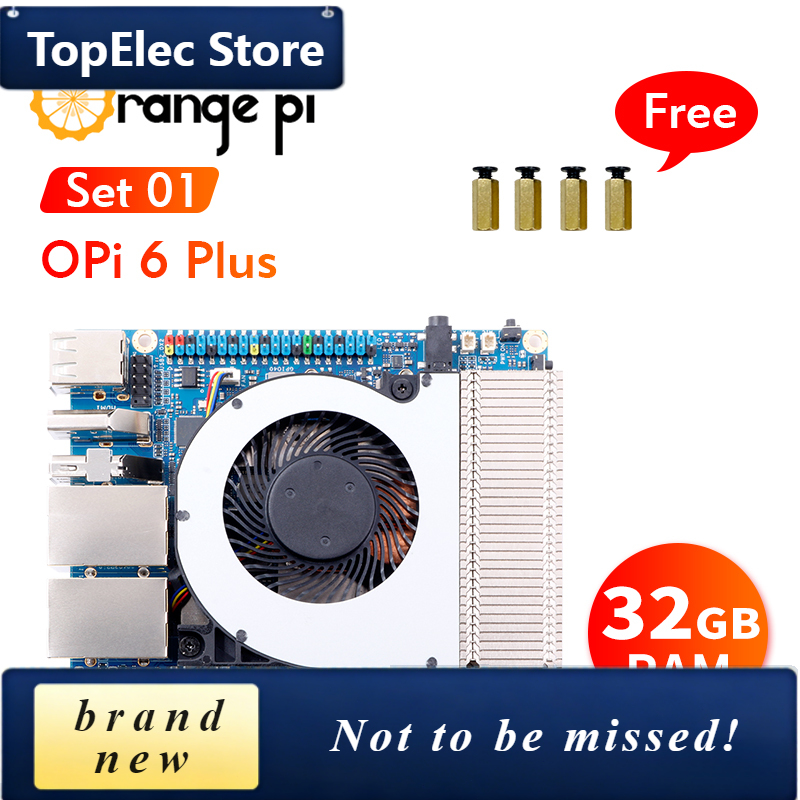 Pi Cooler - TopElec Orange Pi 6 Plus+Cooler 32GB