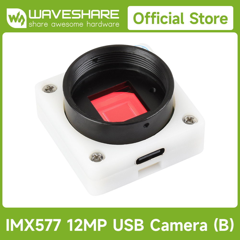 Raspberry Pi Global Shutter Camera Imx296 - Cámara USB Waveshare IMX577 de 12