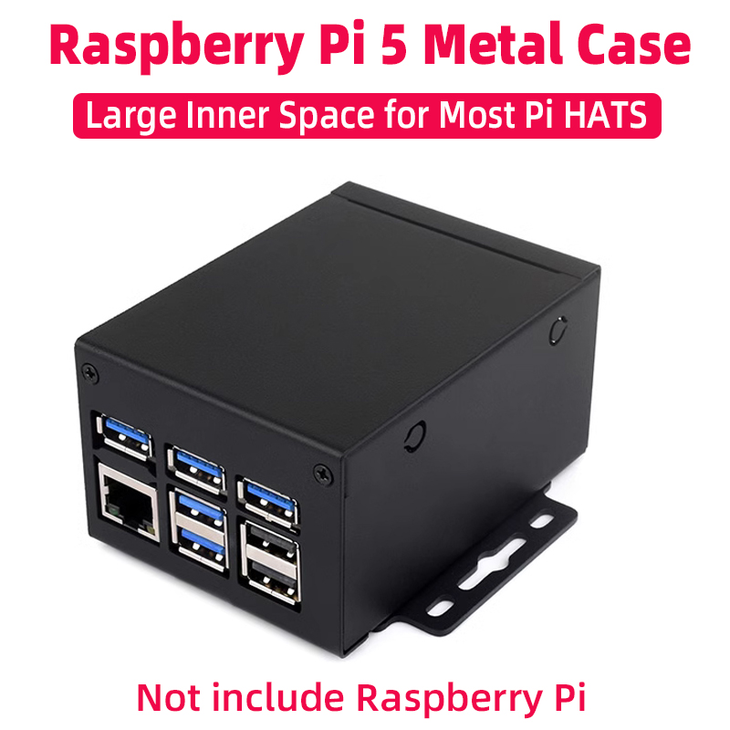 Carcasa metálica de grado indu - Pi 5 Case reseña y precio