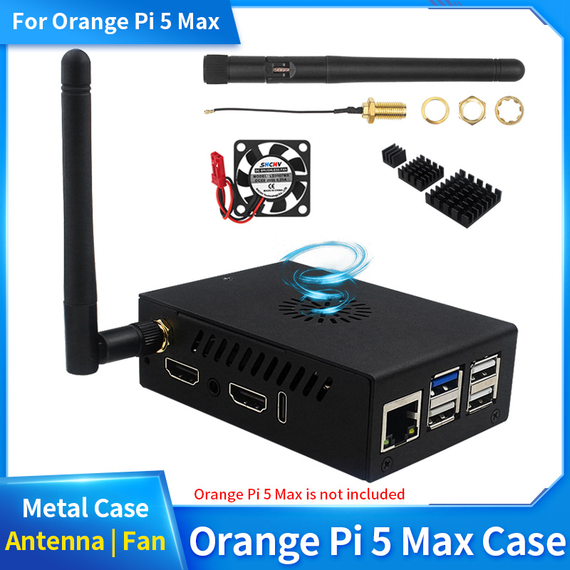 Caja Orange Pi 5 Max con venti - Pi 5 Case reseña y precio