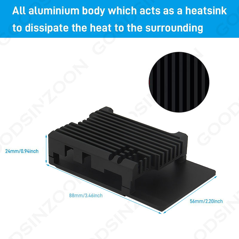 Caja de armadura de aluminio R - Pi Cooler reseña y precio