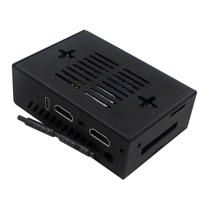Caja naranja Pi 5 Pro, ventila - Pi 5 Case reseña y precio