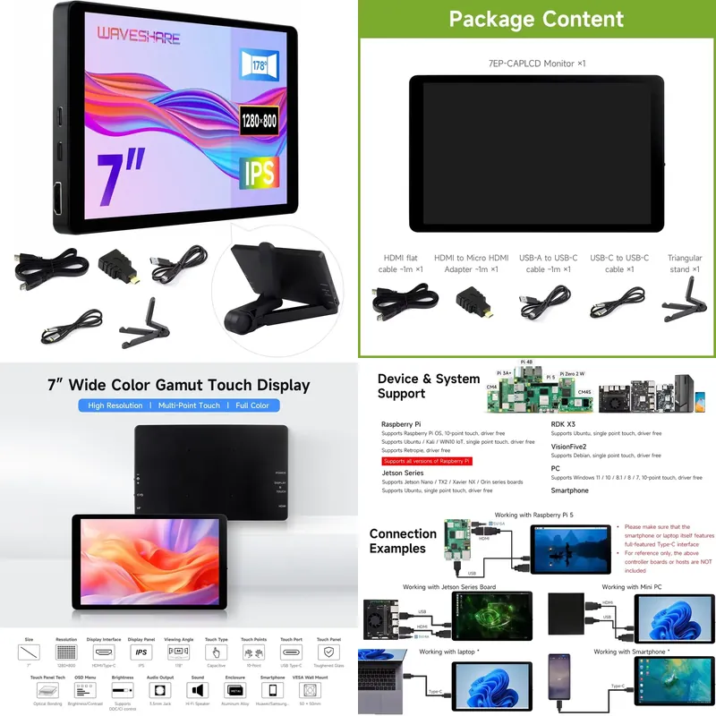 Pantalla Táctil Capacitiva Ais - Raspberry Pi reseña y precio