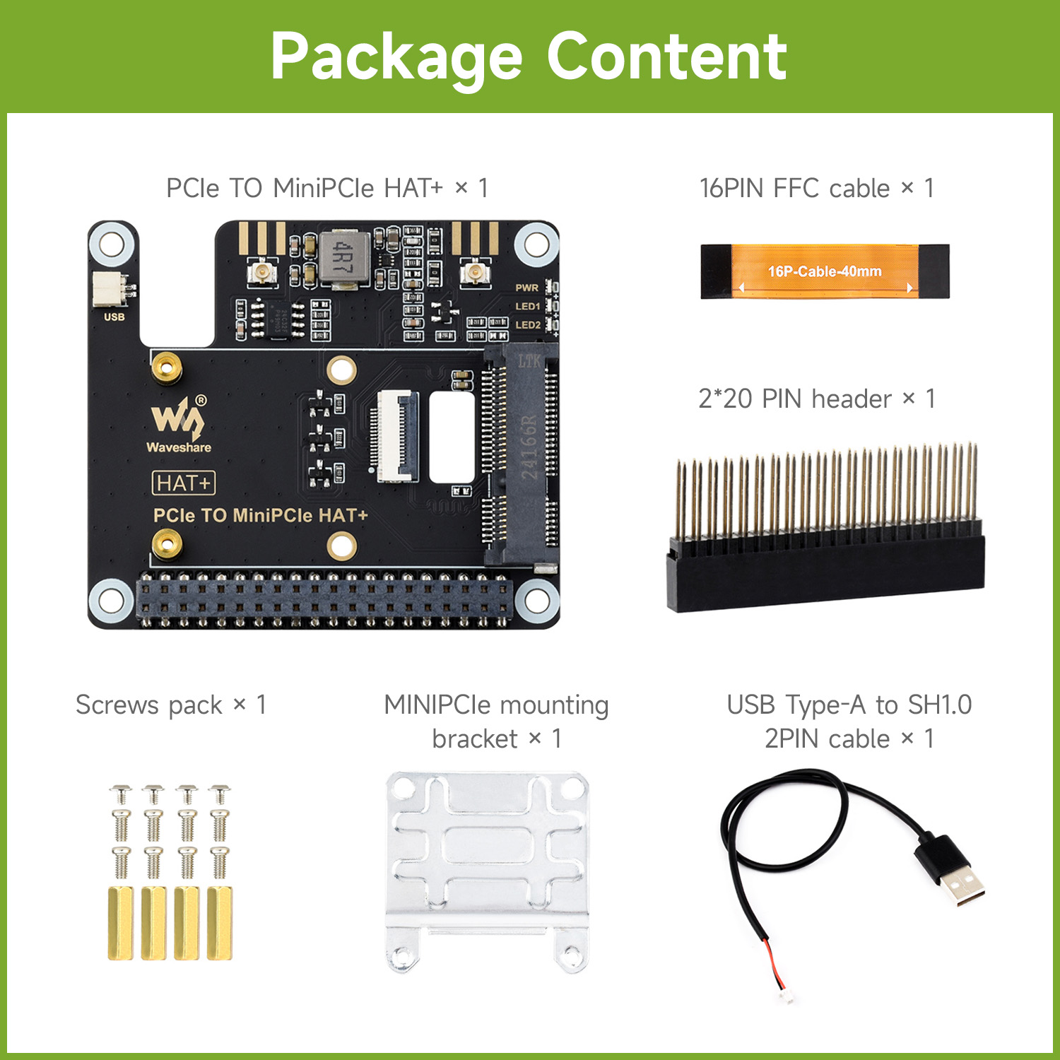 Adaptador Waveshare PCIe a Min - Raspberry Pi 5 reseña y precio