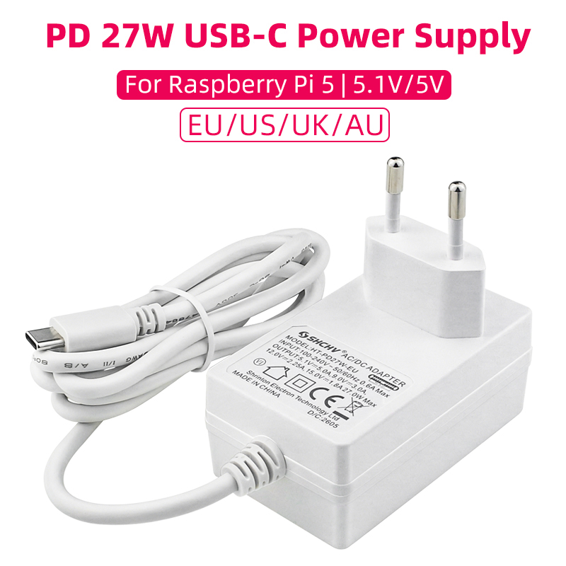 Raspberry Pi 5 5,1 V 5A fuente - Pi Power Supply reseña y precio