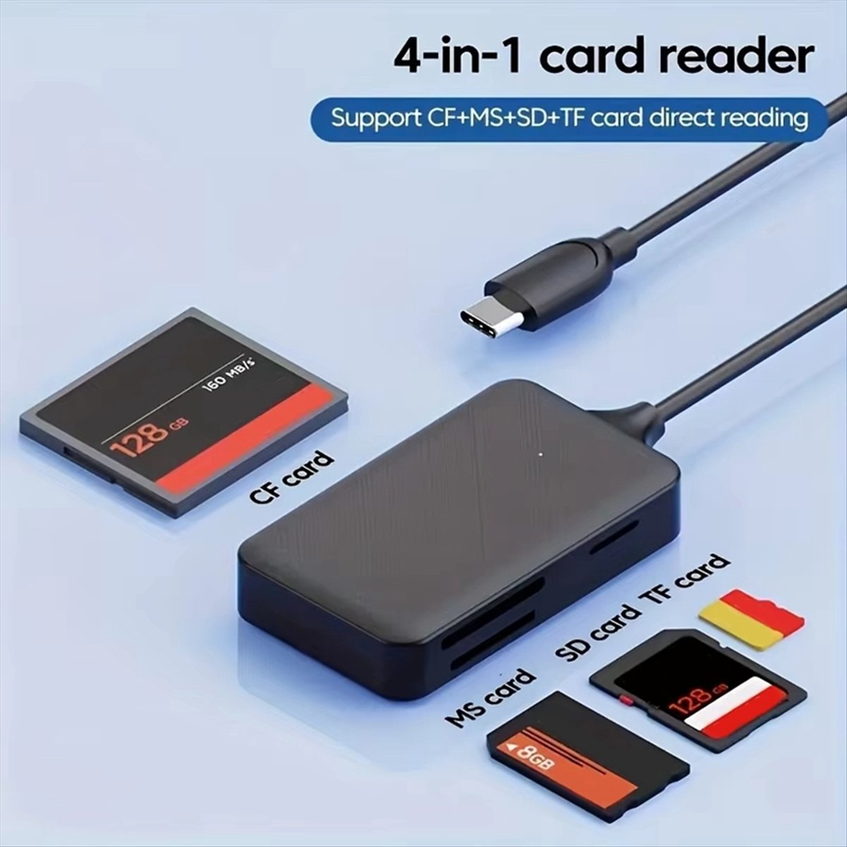 (A60I) Lector de Tarjetas 4 en - Micro Sd Card reseña y precio