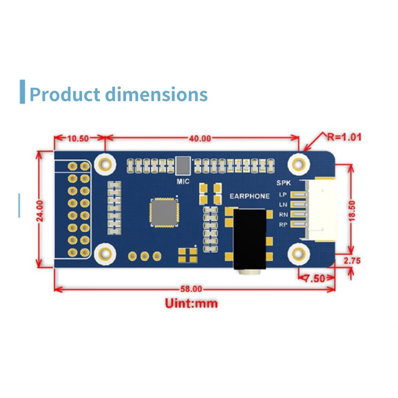 WM8960, para Raspberry Pi, pan - Pi Display reseña y precio
